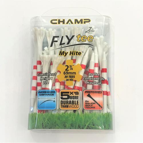CHAMP FLY TEE GOLF 2-3/4" MY HEIGHT 30P PACK (WHITE/RED)-95505