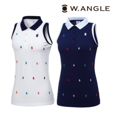Áo golf nữ ba lỗ W.ANGLE WWM17249 WHITE