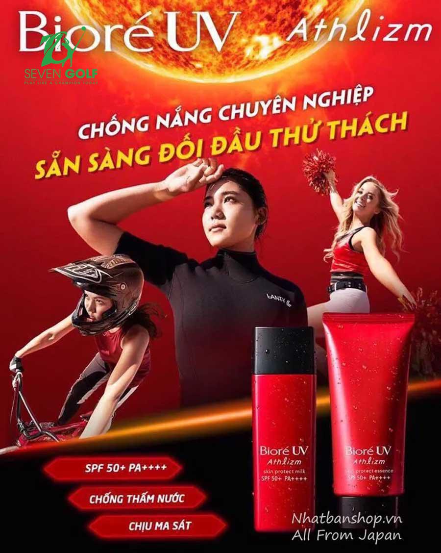 Kem chống nắng vận động chuyên nghiệp dạng xịt Biore UV Athlizm 50SPF (90 Ml) Spray